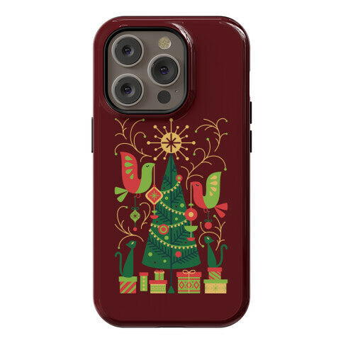Vintage Christmas Tree Decorating Phone Case